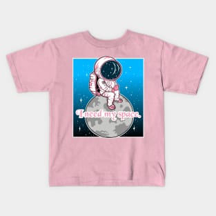 astronaut girl, introvert Kids T-Shirt